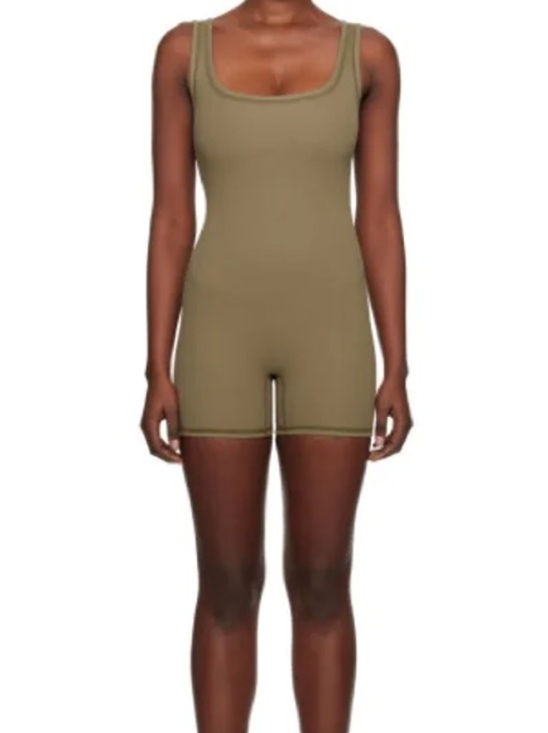 SKIMS Pants - SKIMS khaki Cotton Rib romper